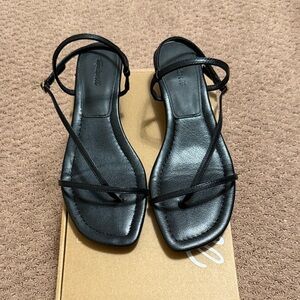 Madewell Black Strappy Sandals